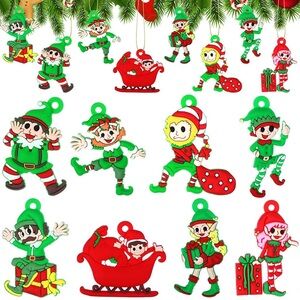 New 32 Pieces Miniature Elf Decorative Christmas Tree Ornaments